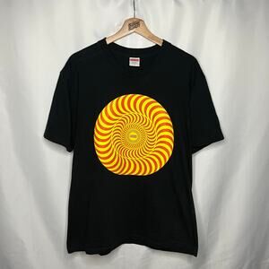 FW18 2018 Supreme NYC x Spitfire Classic Swirl Tee Black L
